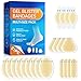 Blister Pads for Feet, 21pcs Multi-Size Feet Blister Cushion Pads, Blister Prevention -Water & Sweat Resistant, Secure All-Day Wear