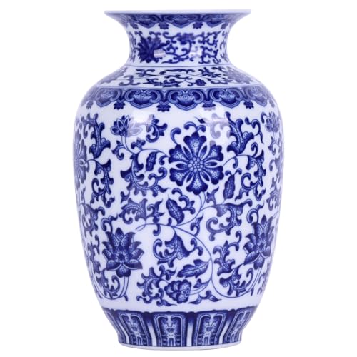 Vases traditionnels en porcelaine bleu et blanc peints à la main - Vases en céramique chinoiserie...