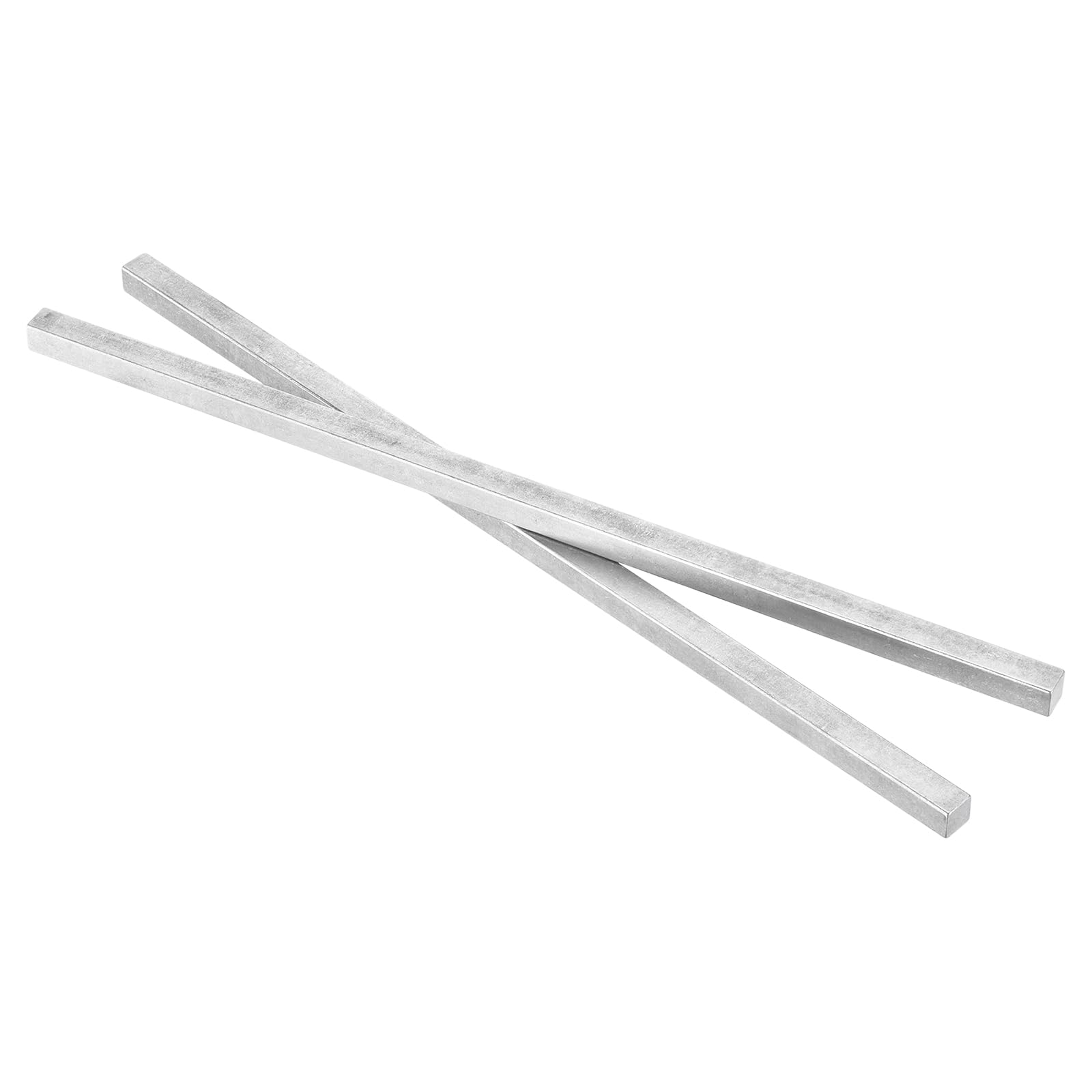 QUARKZMAN 2 Pcs Barra De Acero Cuadrada Para Chaveta, 3/8" x 3/8" x 12" Barras De Acero 45# Laminado En Frío, Chaveta De Precisión Para Acoplamiento De Caja De Cambios, Tono Plateado