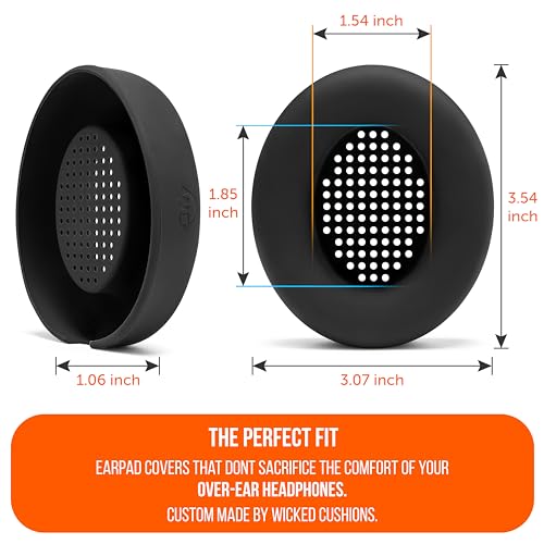 Image of WC SweatZ Studio Pro - Patented Silicone Earpad Covers for Beats Studio Pro | Made by Wicked Cushions | Sweatproof & Easily Washable | Black