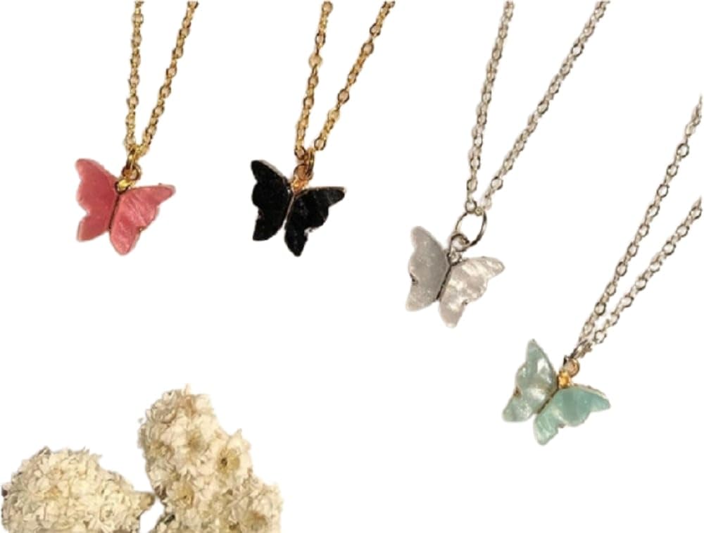 Aspire T Gold & Sliver Plated Butterfly Nacklace Chain Pendent necklace Combo Of 4 For Women and Girls (B0C46KJL7V) Amazon Price History, Amazon Price Tracker