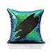 Produktbild Homelava Pailletten kissen Glitzer Pailletten Kissenbezug Startseite Schlafzimmer Sofakissen Kissenabdeckung 40x40cm,Grün + Schwarz