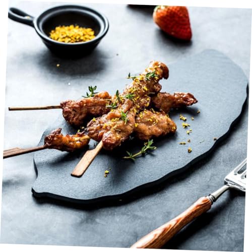Plato para Cena en Forma de Hoja Negro Luxshiny miniatura 2