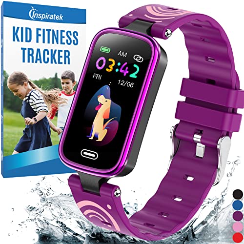 Image of Kids Fitness Tracker for Age 5-16,2022 Upgraded Tracker Kids Watch,Waterproof Watch for Kids with Pedometer,Sleep Monitor & Calorie Counter,Fitness Watch for Kids Girls Boys Teen (Purple)