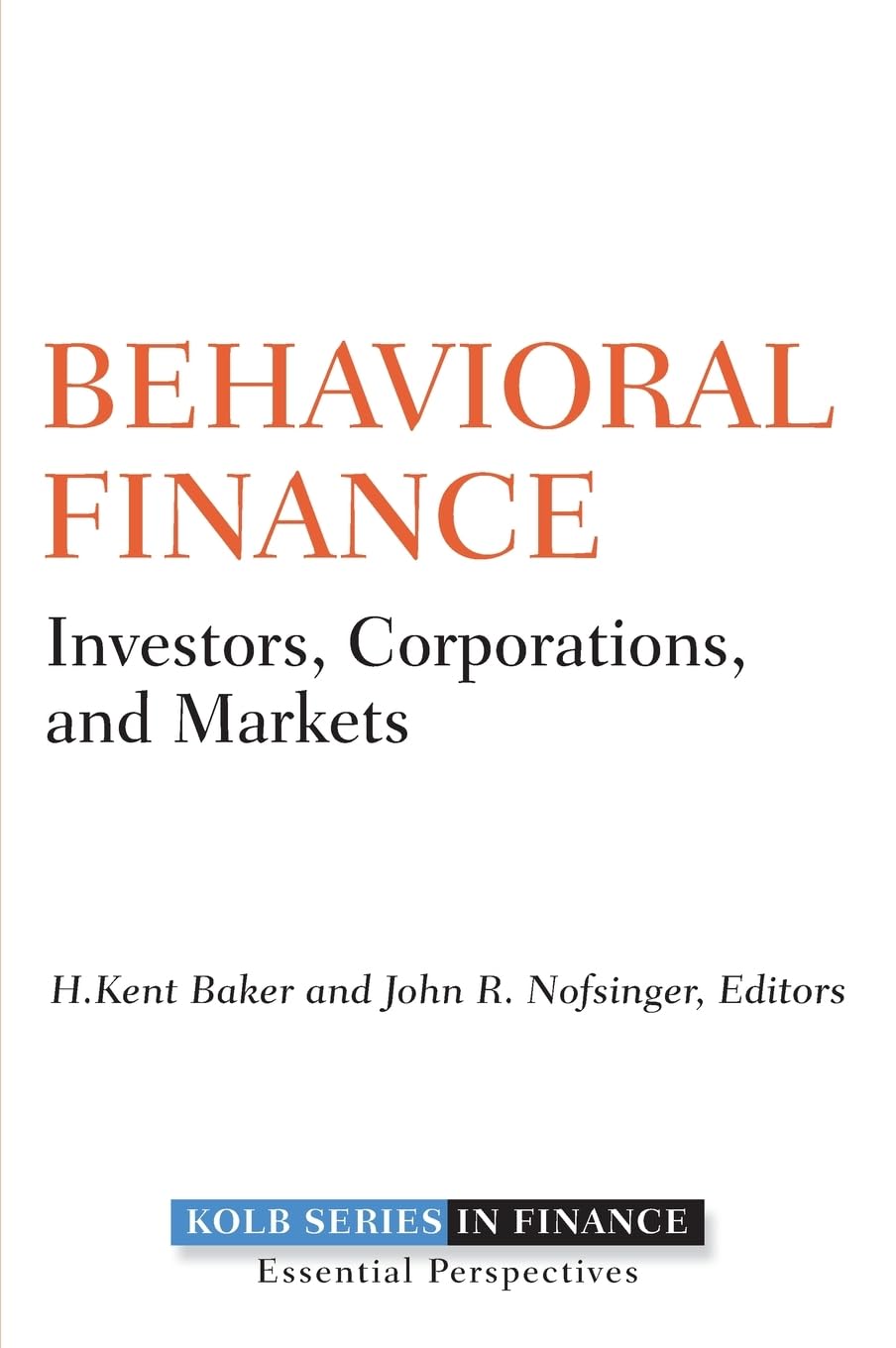 Behavioral Finance - 9780470499115