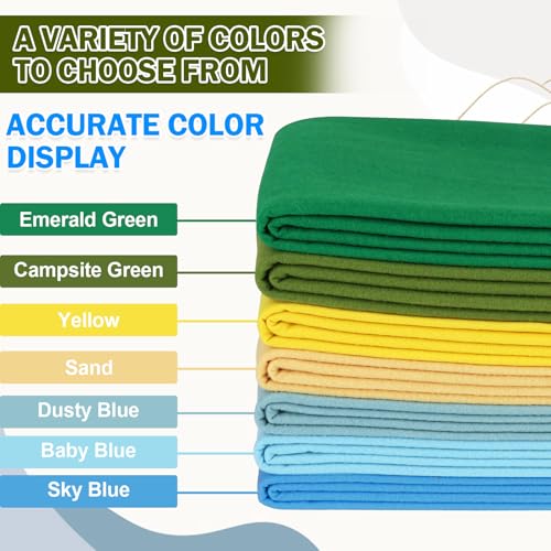 Image of XSEINO Campsite Green Large Felt Fabric 72 inch X 36 inch(2 Square Yards), 1.4 mm Thick Soft Felt Fabric Sheet for Crafts, Green Series Colors Soft Nonwoven Fabric, Fit for Decoration, Sewing, DIY Crafts
