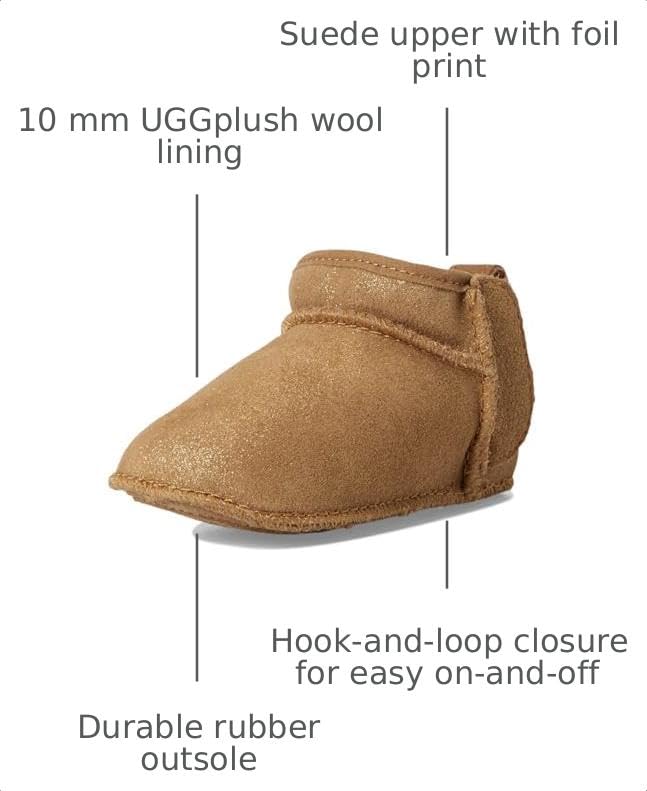UGG Kids' I Baby Classic Ultra Mini Dazzle Bootie, Chestnut, 02/03 - image 3