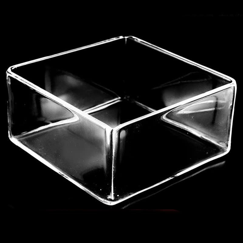 Kwarcowy, przezroczysty, prostokątny zbiornik do eksperymentów, odporny na wysokie temperatury - Szkło laboratoryjne kwasoodporne(100x100x100mm 1pcs)