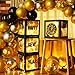 Capoda 51 Pcs Happy New Year Party Decoration Kit, Black and Gold 2026 Balloon New Years Boxes with Balloon and LED Light Strings Supplies