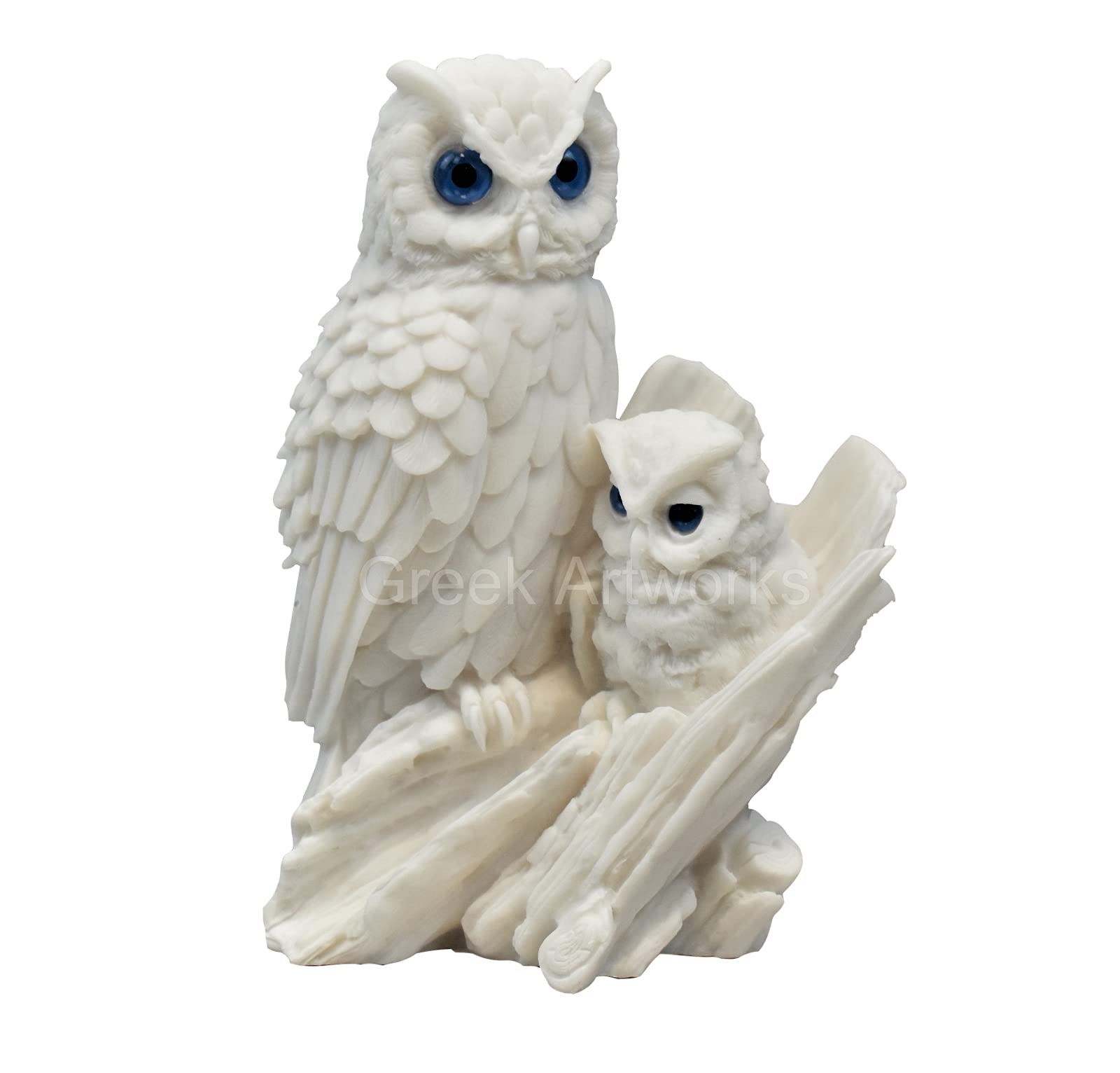 Owl of Goddess Athena with Baby Owl Symbol of Wisdom & Education Sculpture