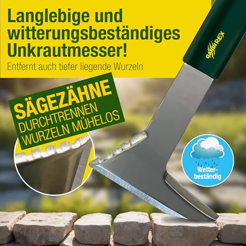 Gardi REX Fugenkratzer für Unkraut – Ersatzkopf für unsere Fugenbürste mit Click-System – Unkraut Kratzer für Fugen mit Edelstahlklinge – Unkrautmesser Fugenmesser für Unkraut, Moos, oder Gras