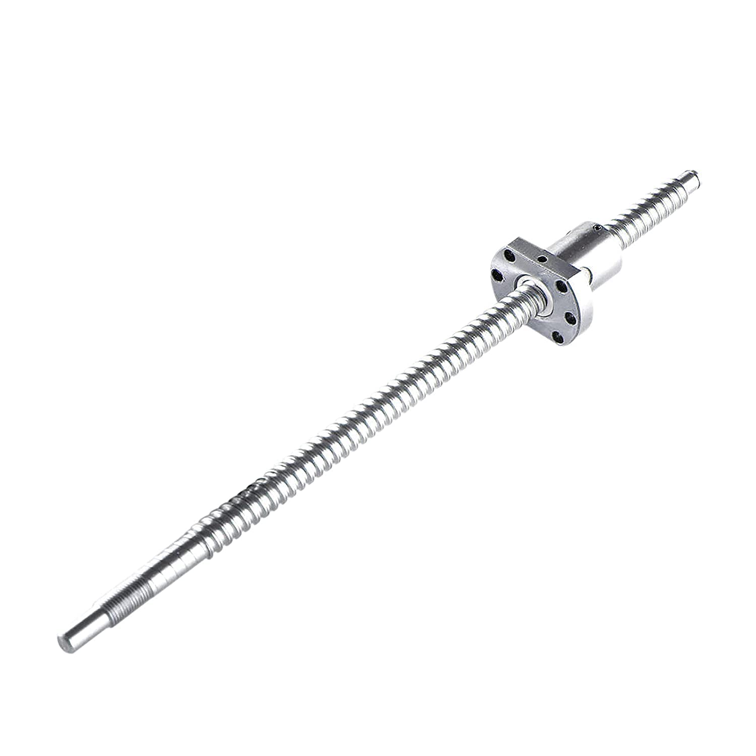 CNCMANS Vite a sfera SFU2505-1500 mm, in acciaio inox, con dado a sfera e estremità lavorata, senza sostegni laterali per attrezzature automatizzate (RM2505-1500 mm)