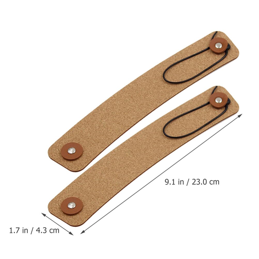 Alipis 2Pcs Coffee Cup Sleeves - PU Leather, Heat-Resistant, Mug & Glass Protectors