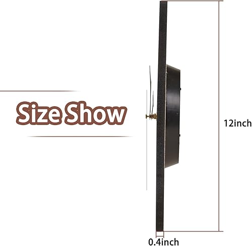 Miniatura 9 de Relojes de pared silenciosos sin tictac, madera marrón granero, tablón de pino, relojes de pared rústicos, funciona con pilas, reloj de pared