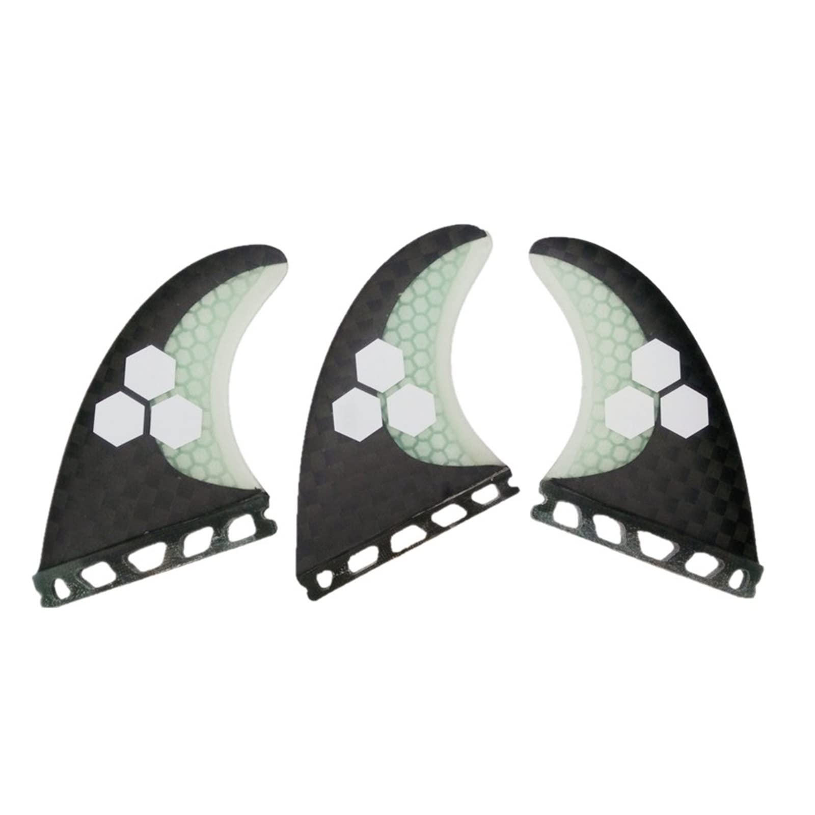 Elektrische Surfboard-Finne, Flossen G5/G7 for Surfbrett 3 Teile/satz Carbon Paddel Zubehör Fin Surf(White M)