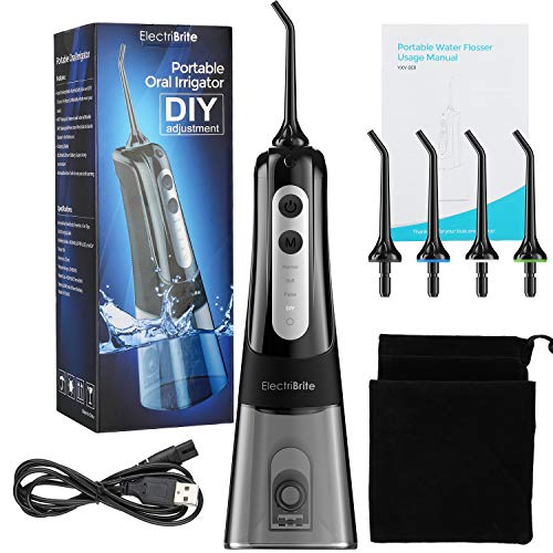 image for ElectriBrite Water Flossers for Teeth - Cordless Portable 300ML Water 