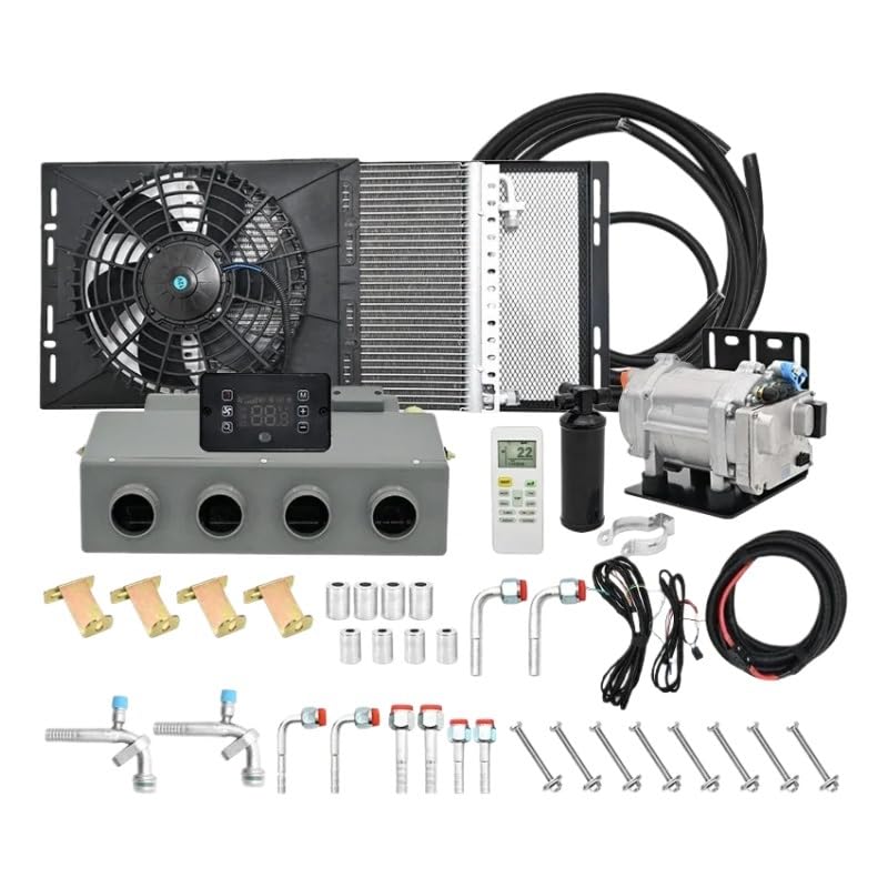 406-4 otwory Heat Cool Uniwersalna elektryczna sprężarka powietrza do samochodu z systemem klimatyzacji 12 V / 24 V - Doskonała kontrola klimatu kompatybilna z klimatyzacją(Cool heat 24V)