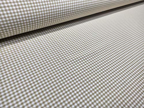 DESCONOCIDO RIVERO Tejidos. Tejido de loneta con Fondo Estampado de Vichy 5 mm con 280 cm de Ancho. Se Vende por Metros. Ideal para la confección de Cortinas, manteles..