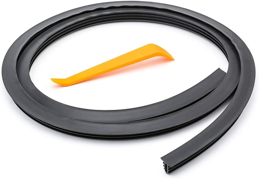 Goodream 160cm Universal Edge Trim Black Rubber Seal Protector Guard Strip for The Space Between Dashboard and Windshield of Cars,Noise Reduction Kit, Prevent Dust or Other Things from Falling