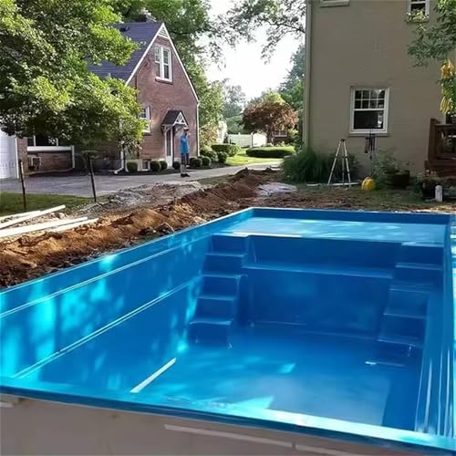 Piscina de spa de fibra de vidrio para adultos, 8 m, piscina subterránea prefabricada, lista para la instalación, piscina grande y duradera para uso en exteriores