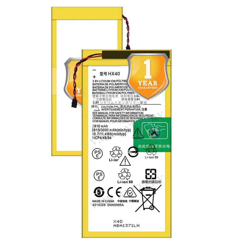 Image of Original HX40 Battery Compatible for Motorola Moto X4 | Moto X (4th Gen.) (XT1900-1, XT1900-2, XT1900-3, XT1900-4, XT1900-5, XT1900-6, XT1900-7) - (3000mAh) - 1 Year Warranty K7