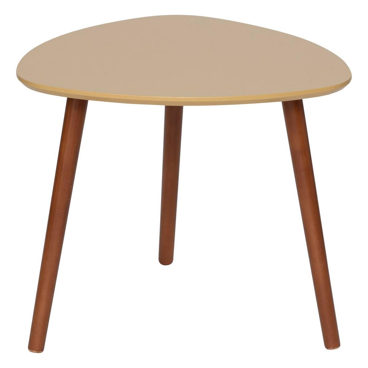 Atmosphera - Juego de 3 mesas Nido Mileo - Multicolor y Madera, 45 cm de Alto - Estilo Retro escandinavo - Mesas auxiliares y de Centro para salón