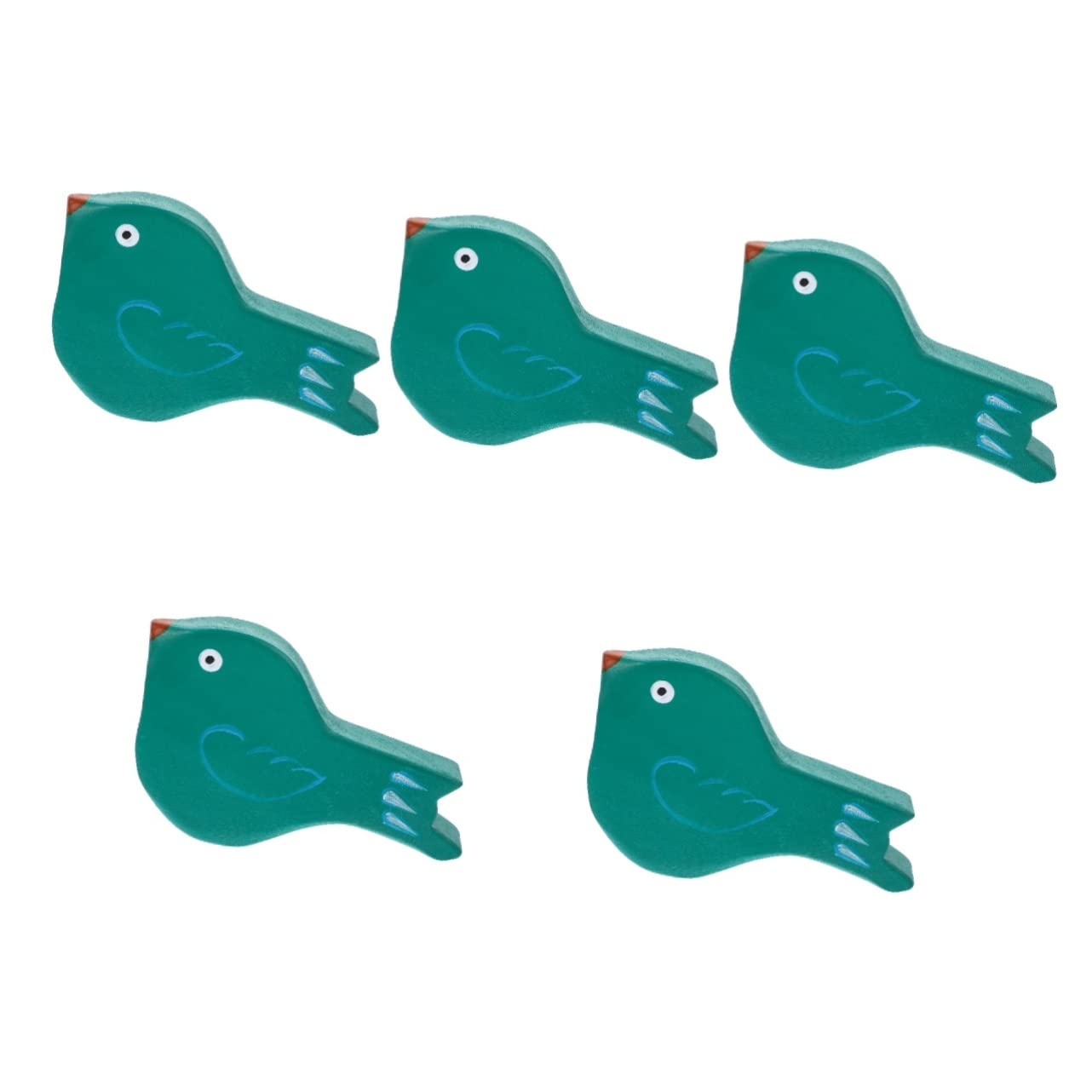 Alipis5pcs Wooden Bird Ornaments Birds Decor Bird Decor Small Animal Figurines Lovely Bird Figurine Miniature Carve Animal Statue Bird Statue Miniature Animals The Bird Toy Office