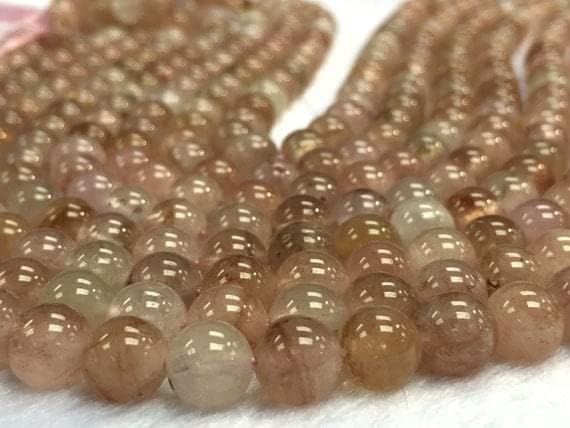 Perles rondes en morganite 8mm LKBEADS pour création de bijoux - 5