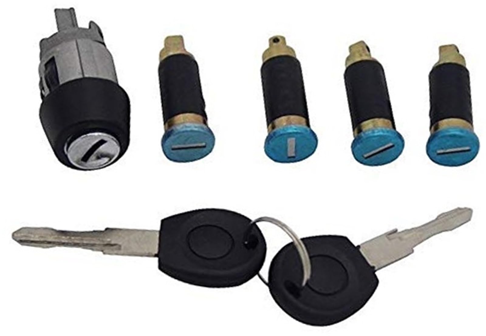Szwaldaper One Color Auto Door Lock Latch Ignition Switch Door Lock Barrel Set, For Vw, For Transporter, For Caravelle T4 1990-2003