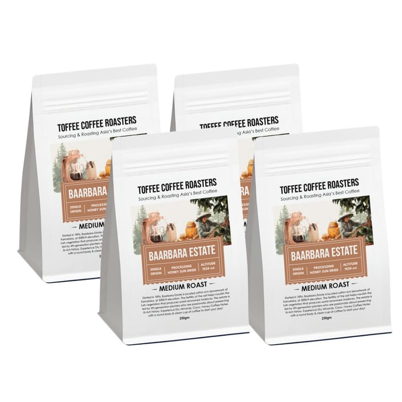 Image of Toffee Coffee Roasters | Baarbara Estate, Light to Medium Roast, 1000 g | Grind: Coffee Filter, Speciality Blend, 100% Arabica | Speciality Coffee | Freshly Roasted