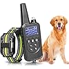 Yukefeng Trainingshalsband voor honden, oplaadbaar, waterdicht, met afstandsbediening, 4 vibratiemodi, geluid, 800 meter