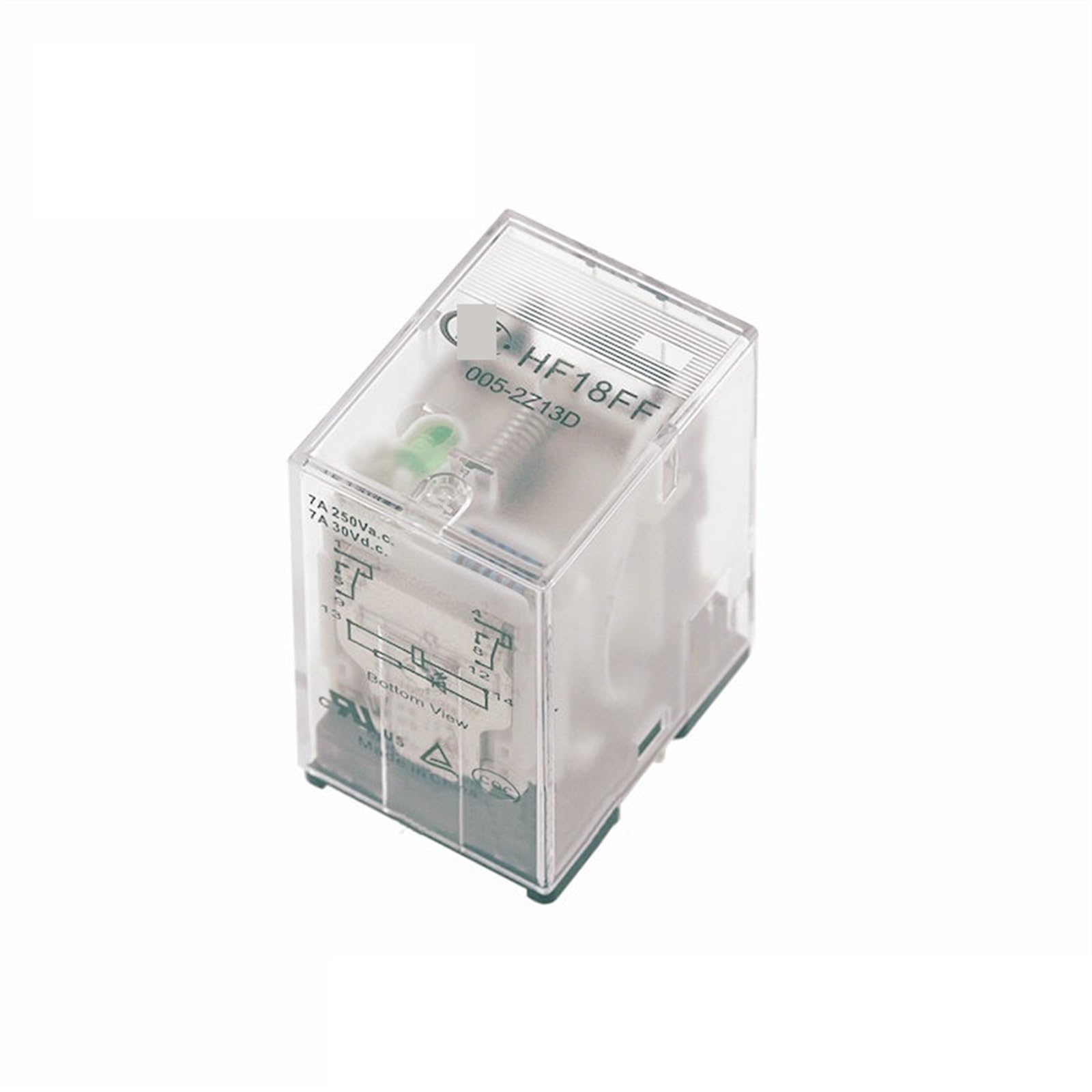 Relé enchufable HF18FF-024-2Z13D 24VDC con 8 pines para cuadros eléctricos 8