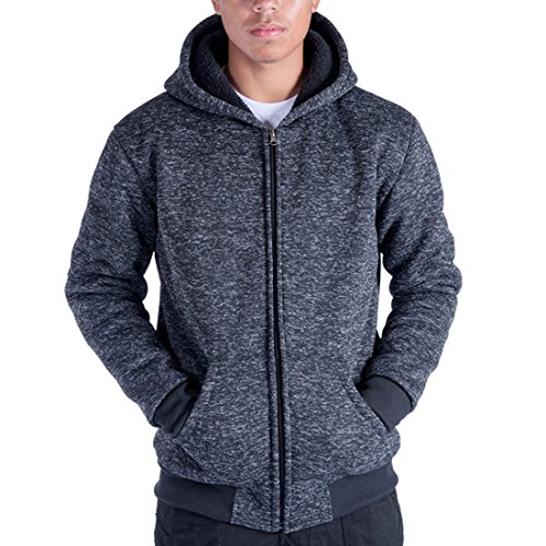 Image of Gary Com Heavyweight Sherpa Hoodies for Men, Thick Fleece Lined Full Zip Up Winter Warm Sweatshirts Work Jackets