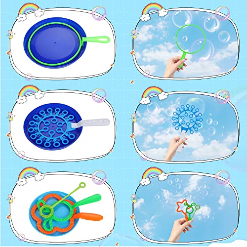 Oun Nana Bubble Wands Set, 28 Pcs Large Bubble Wands With Tray For Kids, Giant Bubble Wands Bubble Makers Bulk For Kids Summer Outdoor Bubble Party Favors #TOP2