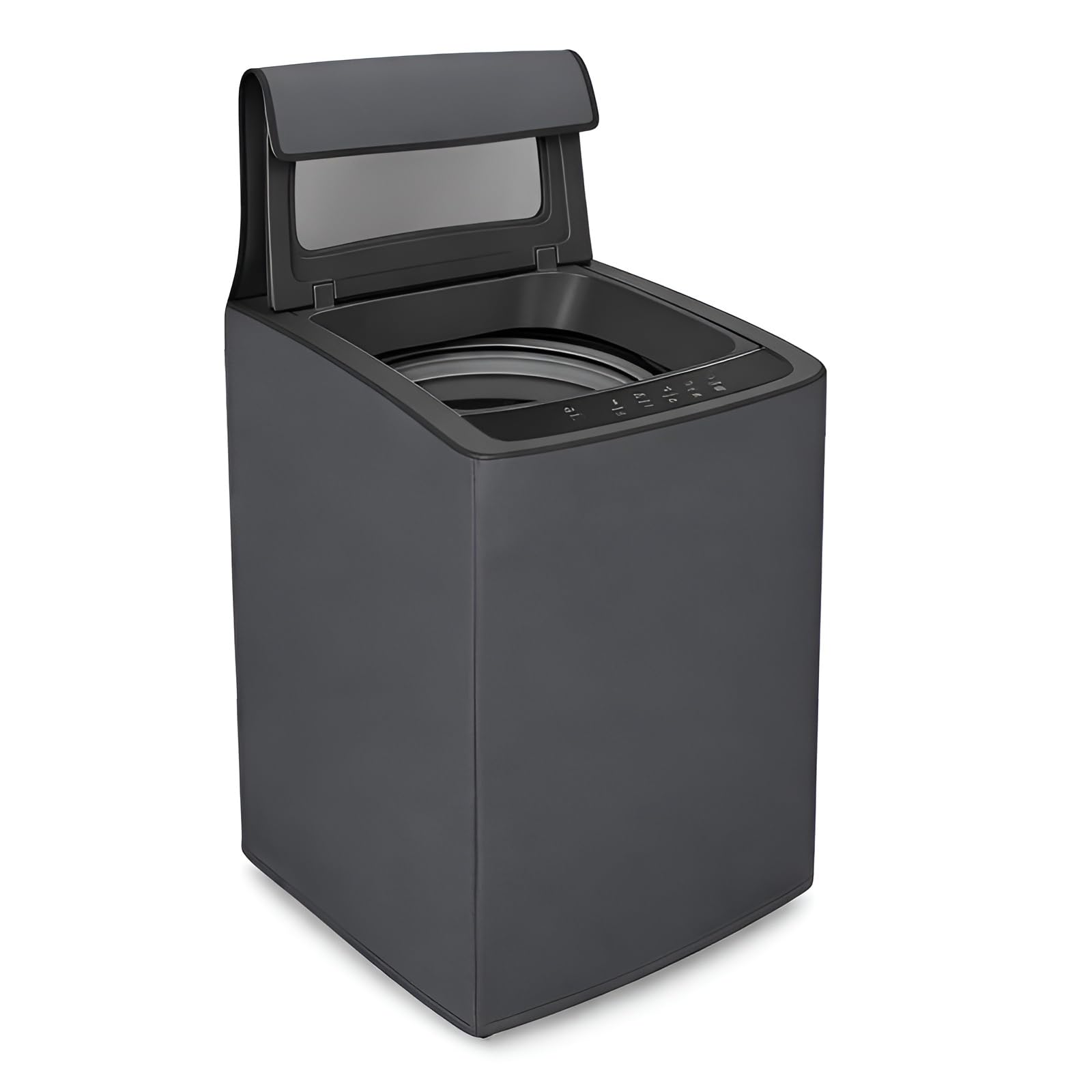 DALUCI Top Load Fully Automatic Washing Machine Cover for 6 kg, 6.5 kg, 7kg & 7.5 kg | Waterproof & Dustproof Polyester Fabric with Zipper | Protective Cover for Washing Machine (Grey, 59X59X86 CM)