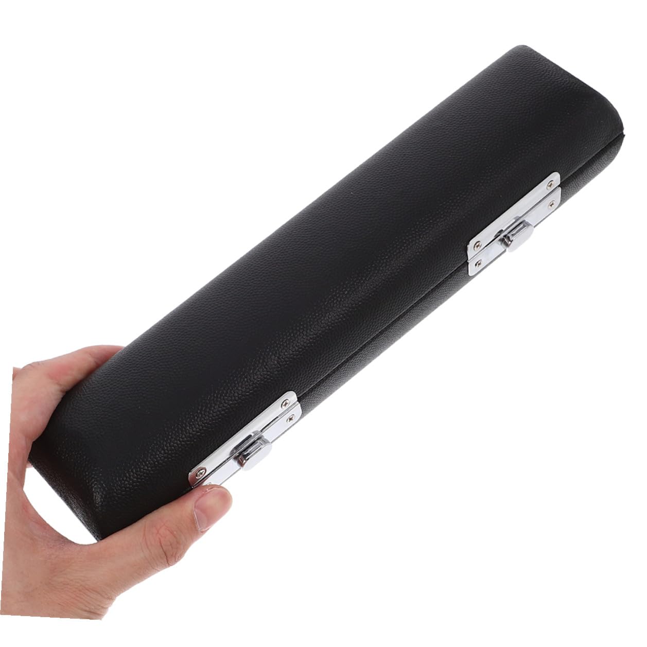 SUPVOX Estuche de Almacenamiento para Piccolo 16 Agujeros, Caja de Pu Negra con Forro Interior, Protección contra Golpes, Ligero y Portátil para Transporte y Práctica Musical (2