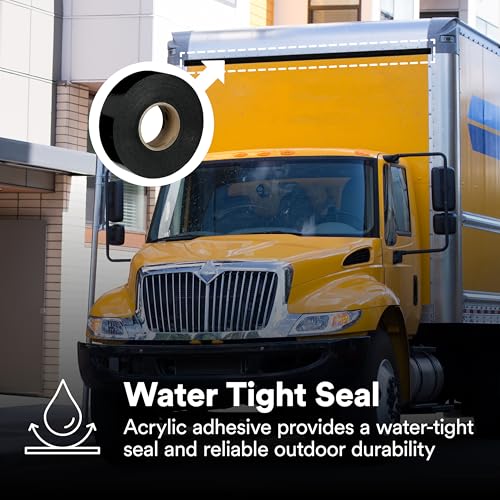 Image of 3M Black Extreme Sealing Tape 4411B+ - 2 in x 36 yd, 1 Roll - High Performance, Waterproof, Durable, Single-Sided Acrylic Adhesive for Metal, Plastic, Seams, Joints, Gaps, Weather-Resistant