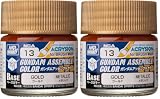 GSI クレオス(GSI Creos) アクリジョンカラーシリーズ ガンダムアッセンブルカラー ゴールド 筆塗用 メタリック 10ml ホビー用塗料 NGA13 (× 2)