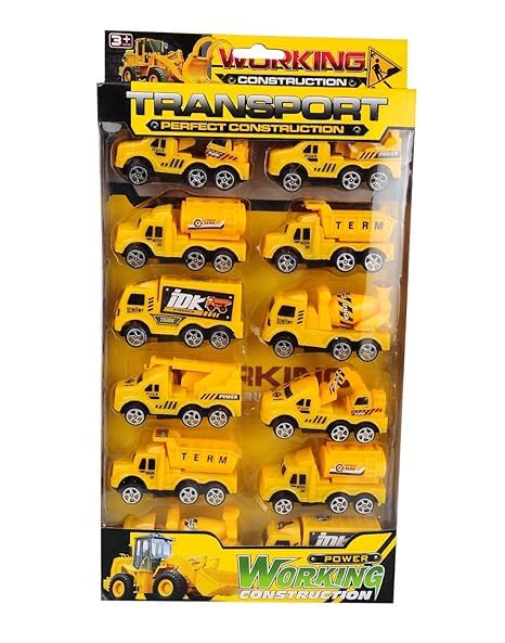 Kaizen Enterprises Unbreakable Construction Toys for Kids Free Wheel Toy Vehicle PlaySet for Kids Best Gifts Toys for Kids Boys (Pack of 12 Yellow). (B0CVSCC48T) Amazon Price History, Amazon Price Tracker