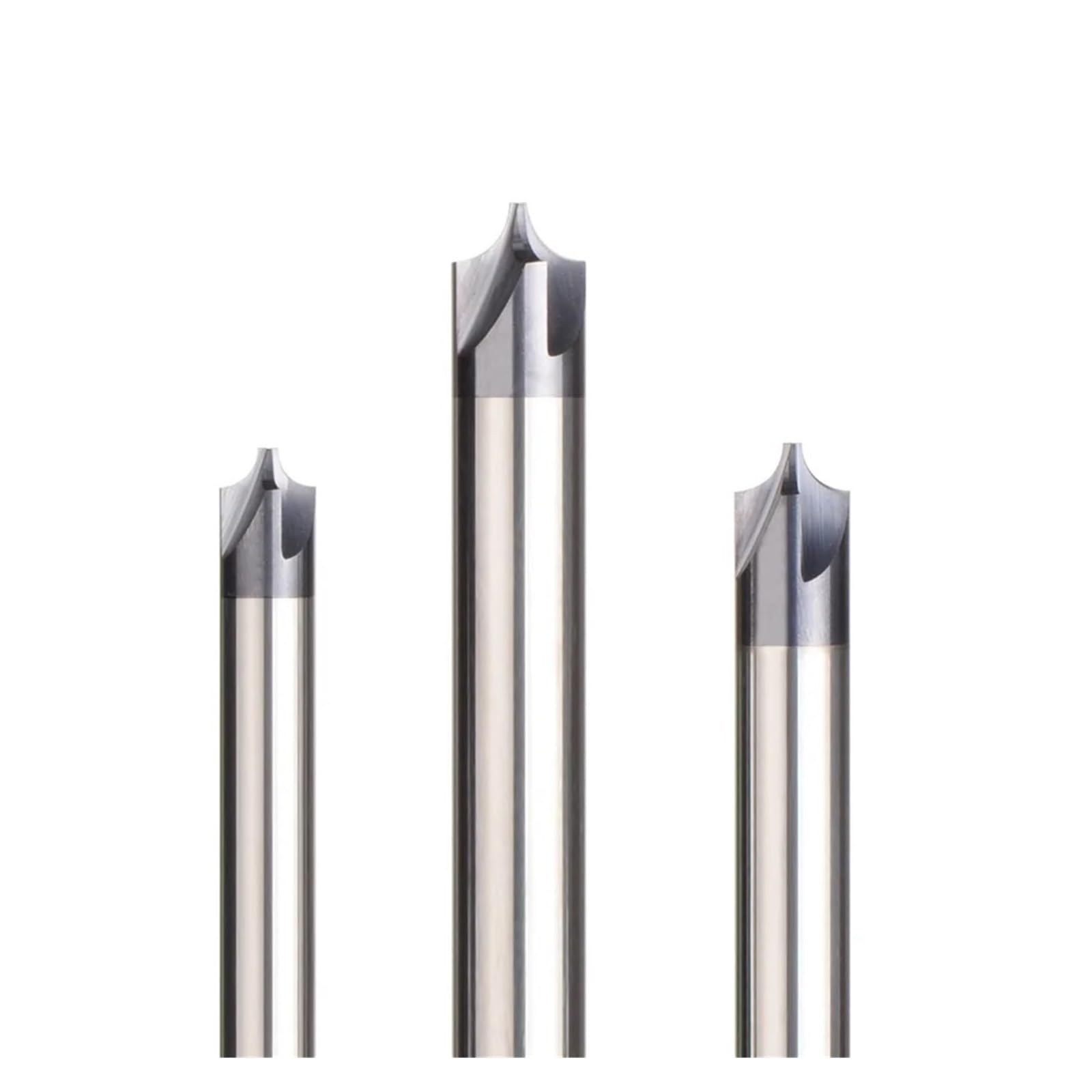 Juego de Brocas avellanadas carburo sólido, Fresas Extremo, enrutador, Herramienta fresado Biselado 90 Grados, desbarbado Radio Interior 4-14 mm(ICP4F-R2.5-H6)