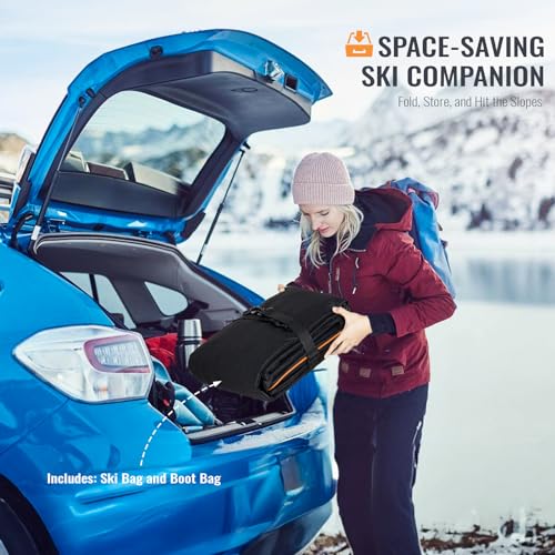 image for GoHimal Ski Bag and Boot Bag Combo, Padded Skis Bag for Air Travel, Sa