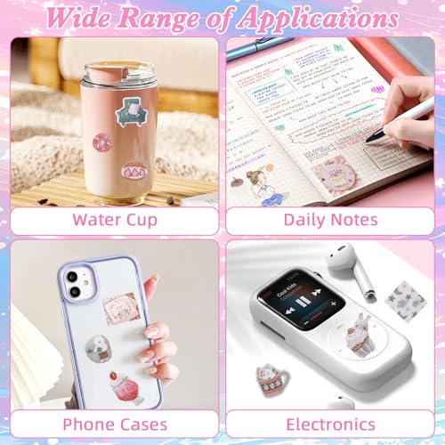 Image of 800Pcs Cute Scrapbook Stickers Travel Y2k Japanese Sticker Book for Adult Kawaii Korean Stickers for Journaling Heisei Retro Aesthetic Sticker Manga Style Decor for DIY Crafts Junk Journal Gifts Brown