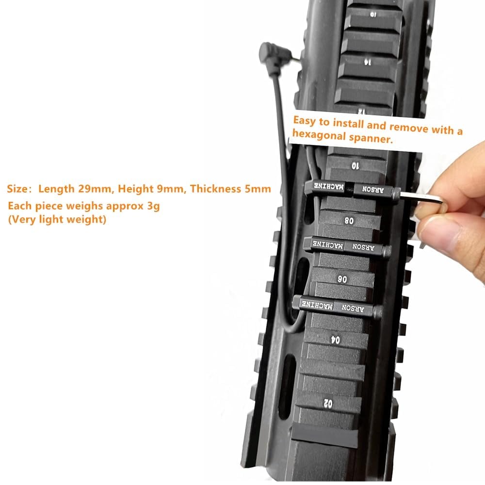 3pcs/Set Metal Wire Guides For Picatinny Rail Flashlight Mouse Tail Switch Wire Clip Slot