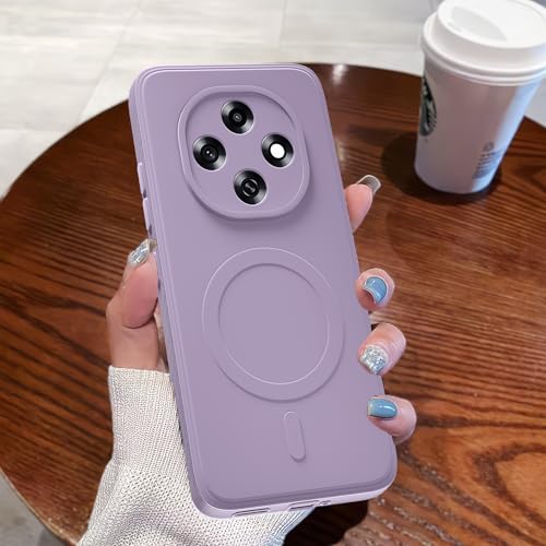 Image of Pikkme Back Cover for Oppo F31 Pro 5G Soft Matte Silicone Mag-Safe Design (Mag-Safe Not Support) Camera Protection | Slim Fit Bumper Cover (Light Purple)