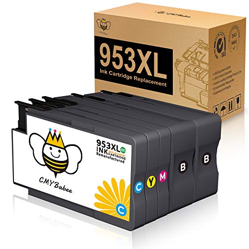 CMYBabee 953XL Cartuchos de Tinta Compatibles para HP 953XL Reemplazo para HP OfficeJet Pro 8720 7720 8710 7730 8715 7740 8718 8210 8725 8218 8728 8740 8730 (2 Negro /1 Amarillo /1 Magenta /1 Cian)