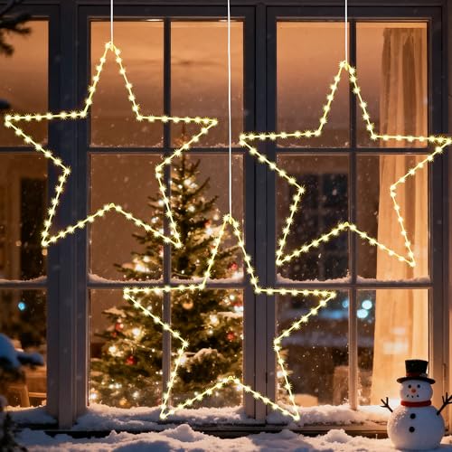 Arespark Sterne Weihnachtsbeleuchtung, 135 LED 3 Stück...
