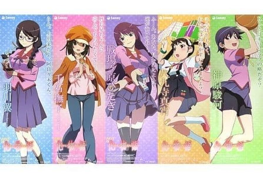 化物語 スリーブ　戦場ヶ原ひたぎ 羽川翼 千石撫子 神原駿河 八九寺真宵 セット 物語＞シリーズ,化物語【八九寺真宵,戦場ヶ原ひたぎ,神原駿河