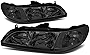 [Halogen Model] Factory Style Headlights Assembly Compatible with Honda Accord CG 98-02, Driver and Passenger Side, Smoked Lens Clear Corner
