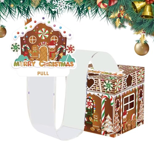 Yidueace Scatola di Natale per soldi | regalo per feste di pan di zenzero | Porta denaro a sorpresa | per tutta la famiglia, amici, adulti, uomini, donne, ragazze e ragazzi