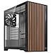 Produktbild NEWWAY - NW1 PC-Gehäuse aus Holz - Mittlere Tower kompatibel mit ATX/Micro-ATX/ITX - Typ C USB - üfter inklusive 3 x 140 mm PWM - Seitenpanel aus gehärtetem Glas (schwarz)